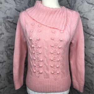 Vintage Cropped Pom Pom Sweater